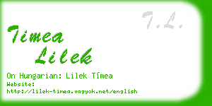 timea lilek business card